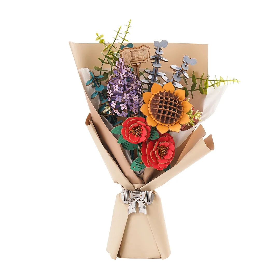 Wooden Flower Bouquet Building Kit