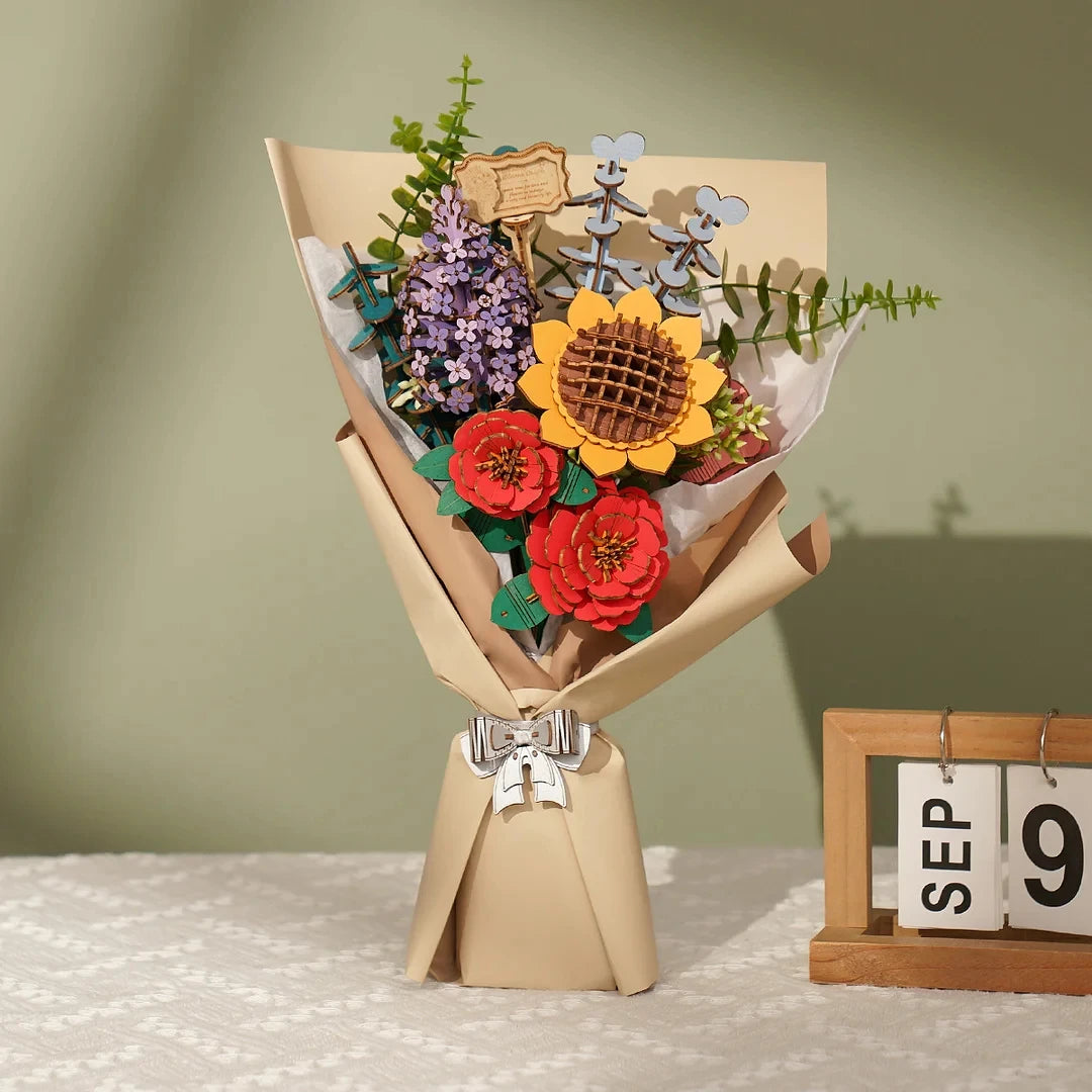 Wooden Flower Bouquet Building Kit